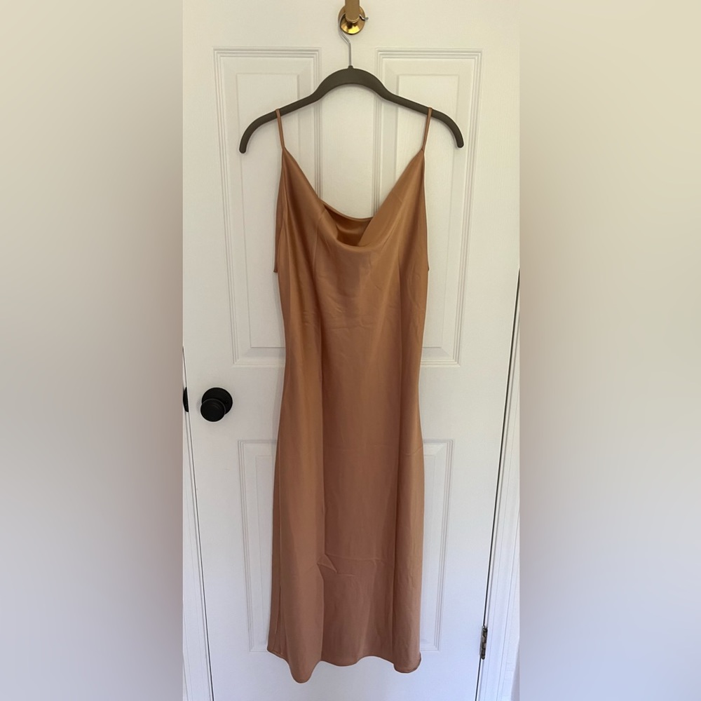 NEW Gold Spaghetti Strap Dress in size 10